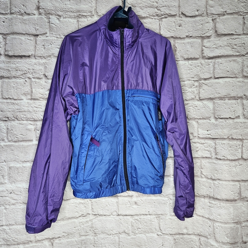 Patagonia Vintage Colorblock Jacket Purple Blue Size Medium Men's